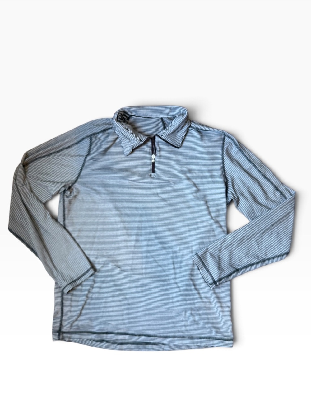 LULULEMON Men's BLACK Stripe Long-Sleeve Half-Zip Sweater